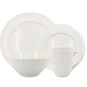 16-Piece Set of Embossed Porcelain