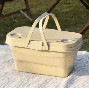 Folding picnic basket