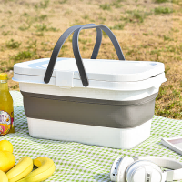Folding picnic basket